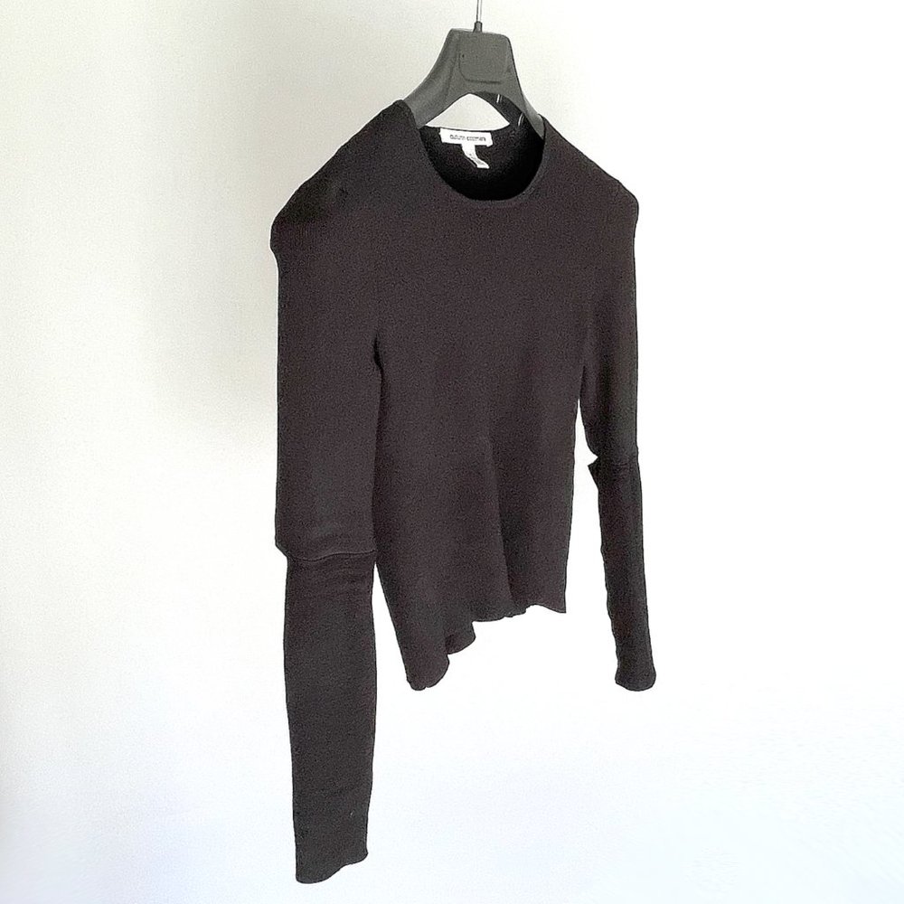 Autumn Cashmere Elbow Slit structural sweater top